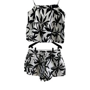 Free Assembly Floral Cami Top &‎ Shorts Set - Sleeveless Summer Wear Women's L